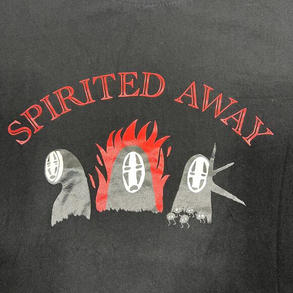 Spirited Away Studio Ghibli T-Shirt XL Black Red Goth Emo Graphic Uniqlo UT Tee - Picture 2 of 6